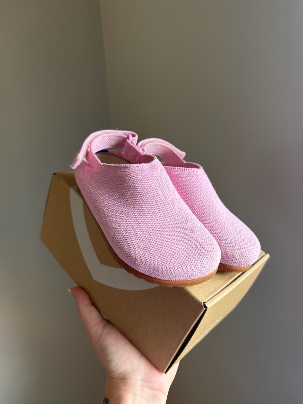 Rothy's Kids Pink Slip-On Knit Shoes